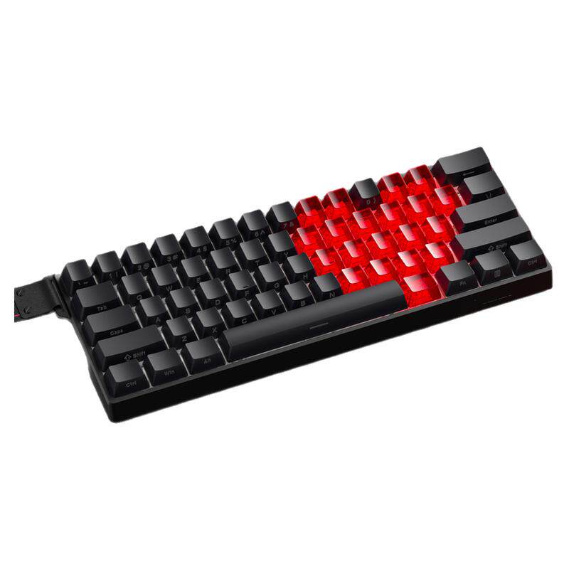 狼蛛WiN60/68磁轴机械键盘爱心透明办公电竞游戏FPS无畏契约有线