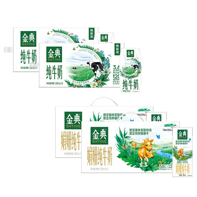 金典纯牛奶200ml*12盒x2提