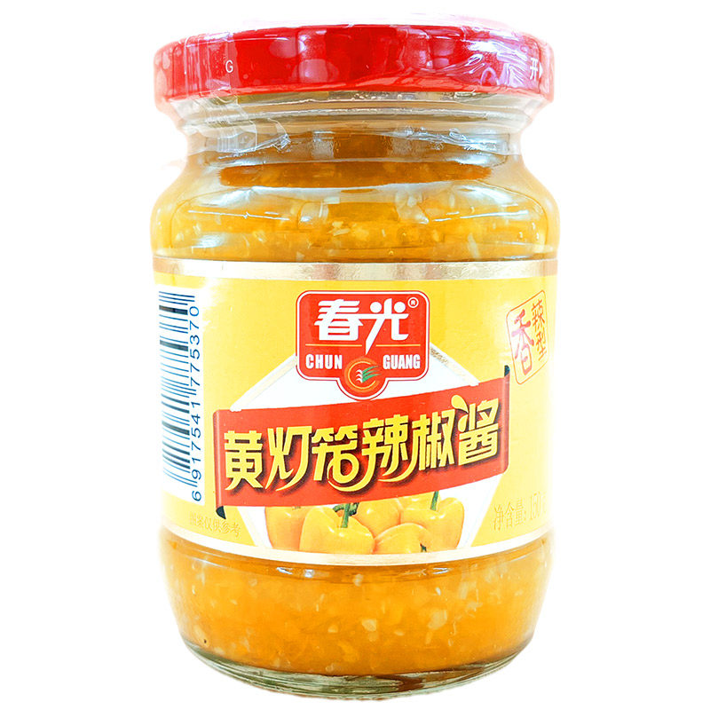 春光气泡柱包装黄灯笼辣椒酱海南