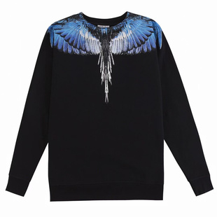 MARCELO马塞洛mb翅膀圆领卫衣男女宽松纯棉情侣装欧美潮牌