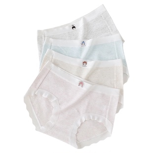 草本初色儿童内裤纯棉A类女童青少年发育期初中生中大童三角裤