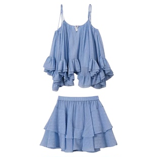 海边多巴胺穿搭裙子云南大理洱海拍照吊带短裙三亚旅游度假沙滩裙