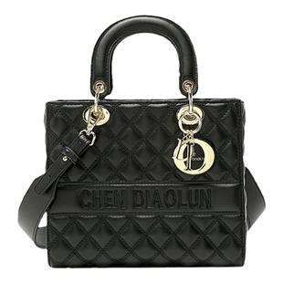 真皮女包小香风戴妃包包女2025新款时尚新娘包婚包单肩斜挎手提包