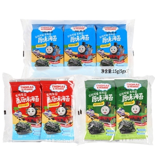 托马斯小火车海苔添加DHA即食烤海苔片儿童休闲小零食寿司拌饭料