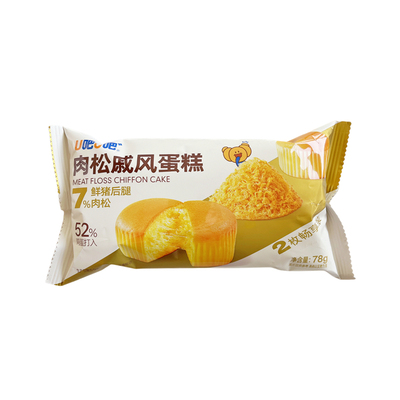 U吧U吧肉松戚风蛋糕学生宿舍夜宵早餐代餐饱腹充饥糕点零食整箱批