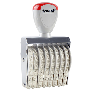 卓达数字印章手工号码数字组合印章字高9mm回墨成品章字符组合章4/6/8位数号码章