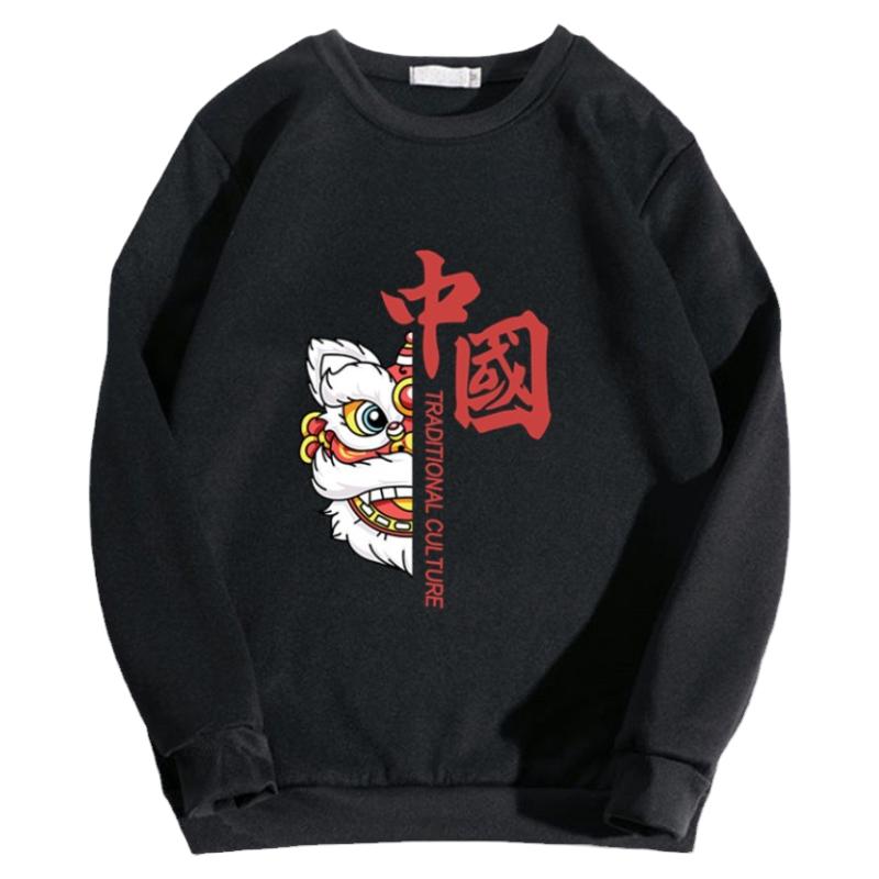 港风加绒男士ins学生班服卫衣