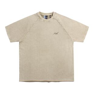 defans 26ss KITH 重水洗做旧高克重卫衣布男短袖蜡染宽松情侣T恤