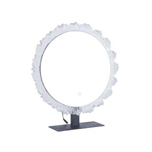 化妆镜网红亚克力带灯氛围灯梳妆镜三色变光异形镜梳妆台镜发光镜