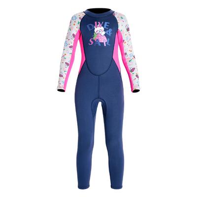 女童连体保暖防晒潜水服冲浪泳衣