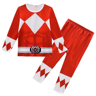 万圣节COSPLAY男童套装 假面骑士睡衣家居服装 儿童长袖裤子套装