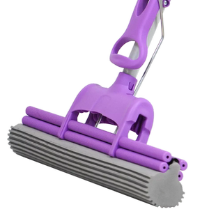 妙洁2025新款加大38cm吸水海绵免手洗拖把懒人一拖家用净胶棉拖布