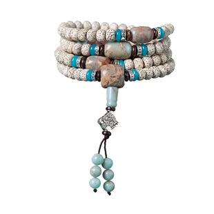 星月菩提108颗项链藏式佛珠念珠正月顺白海南星月菩提子手串手链