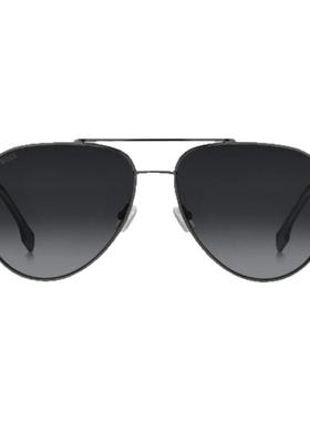 HUGO BOSS 25春夏男女款驾驶户外双梁飞行员式太阳镜银泰 300211