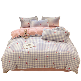 双层纱被套单件150x180x200x230cm学生宿舍床单人被罩非纯棉全棉