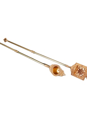 尼泊尔纯铜火供勺护摩勺藏传烟供