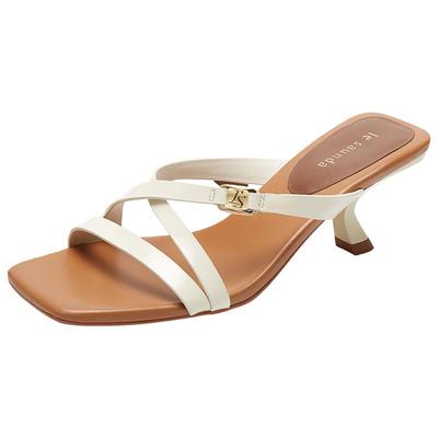 莱尔斯丹商场同款高跟凉拖鞋女