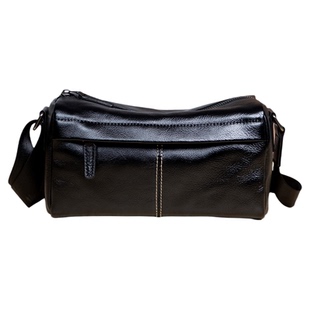 麦为新品原创头层牛皮单肩包真皮圆筒包休闲斜挎包通勤斜背包潮包