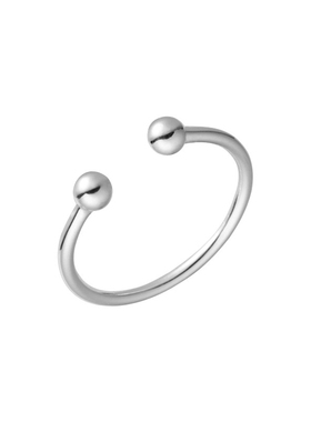 S925纯银圆珠开口戒指可调节女款