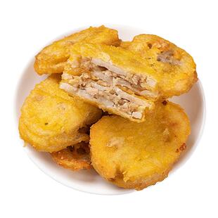 华贵湖北洪湖藕夹藕合新鲜猪肉湖北特产藕饼半成品油炸藕夹350g袋