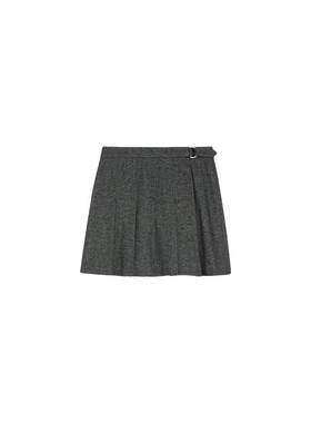 MAX&Co.女装法兰绒苏格兰式短裙半身裙褶饰百褶裙女6106054402