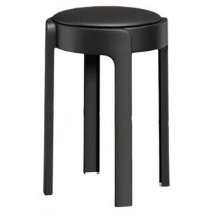 软包凳子叠叠凳小圆凳客人备用凳子餐桌凳独凳客厅可叠放家用凳子