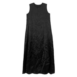 陈小满原创设计重磅真丝素绉缎无袖圆领连衣裙2026新款桑蚕丝裙子