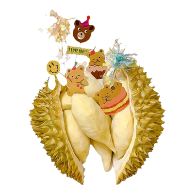 网红榴莲米奇套餐摆件卡通小熊