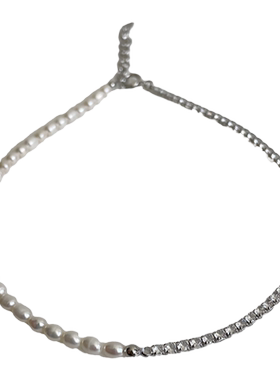 CHOKER叠戴金属欧美天然珍珠