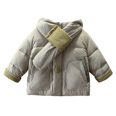 男童冬季酷帅时髦白鸭绒羽绒服潮