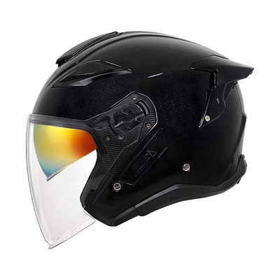 gsb278摩托车头盔男女碳纤维双镜片半覆式四分之三盔机车摩旅半盔