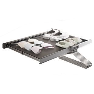 阳台可折叠网窗户晾衣架伸缩隐形置物架鞋子袜子窗台晾晒神器鞋架