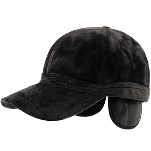 NP冬季帽子男款2025新款秋冬保暖护耳棒球帽加绒中老年男士鸭舌帽