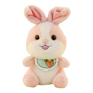 萌萌小兔毛绒玩具可爱龅牙兔兔公仔玩偶灰兔粉兔儿童安抚布娃娃