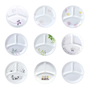 康宁玻璃餐具分割盘全系列儿童家用分餐盘耐热防烫进口盘子平盘