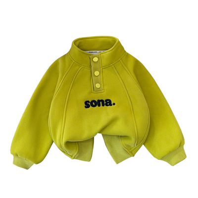 男童卫衣加绒高领儿童一体绒加厚