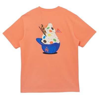 NEWERA男女夏上衣潮印花短袖t恤