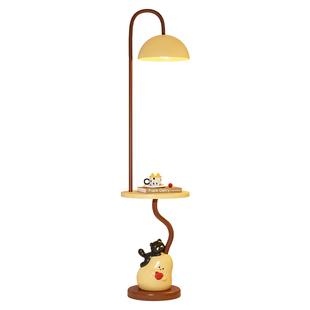 Good猫梨创意床头柜替代神器床头置物架带灯一体奶油风儿童房卧室