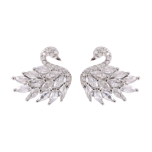 天鹅锆石耳夹扣耳饰女适用华为freeclip2耳夹式耳机钻扣配饰装饰