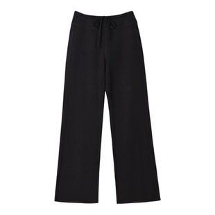 大洪洪【秀腿裤】春秋款醋酸羊毛混纺高腰直筒裤女显瘦遮肉休闲裤