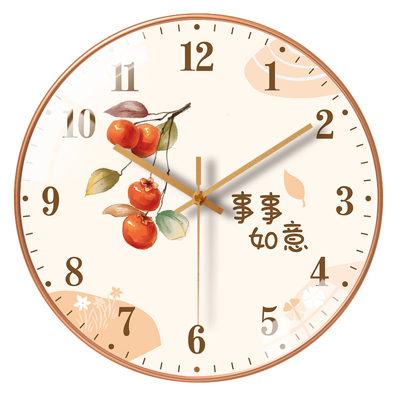 2024新款小清新钟表挂钟客厅