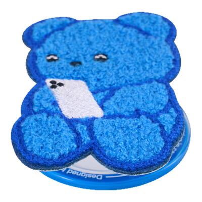 壳空间原创空间熊圭介磁吸适用苹果手机支架刺绣设计稳固不掉