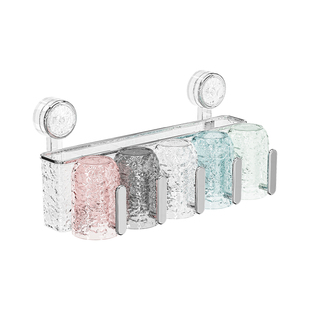 吸盘牙刷置物架壁挂式免打孔牙刷架2025新款卫生间刷牙杯漱口杯架