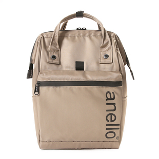 新款日本乐天anello双肩包尼龙女旅行包妈咪包学生书包轻光面防水
