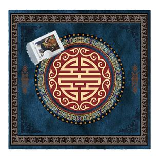新中式正方形地毯地垫客厅茶几毯电梯垫中国风传统古典回纹宫廷风