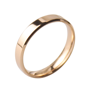 高级感戒指男女小众设计冷淡风钛钢素圈玫瑰金简约尾戒环情侣ins
