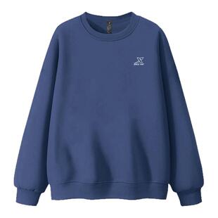 特步男装运动上衣秋冬新款保暖圆领时尚休闲服官方正品加绒卫衣男