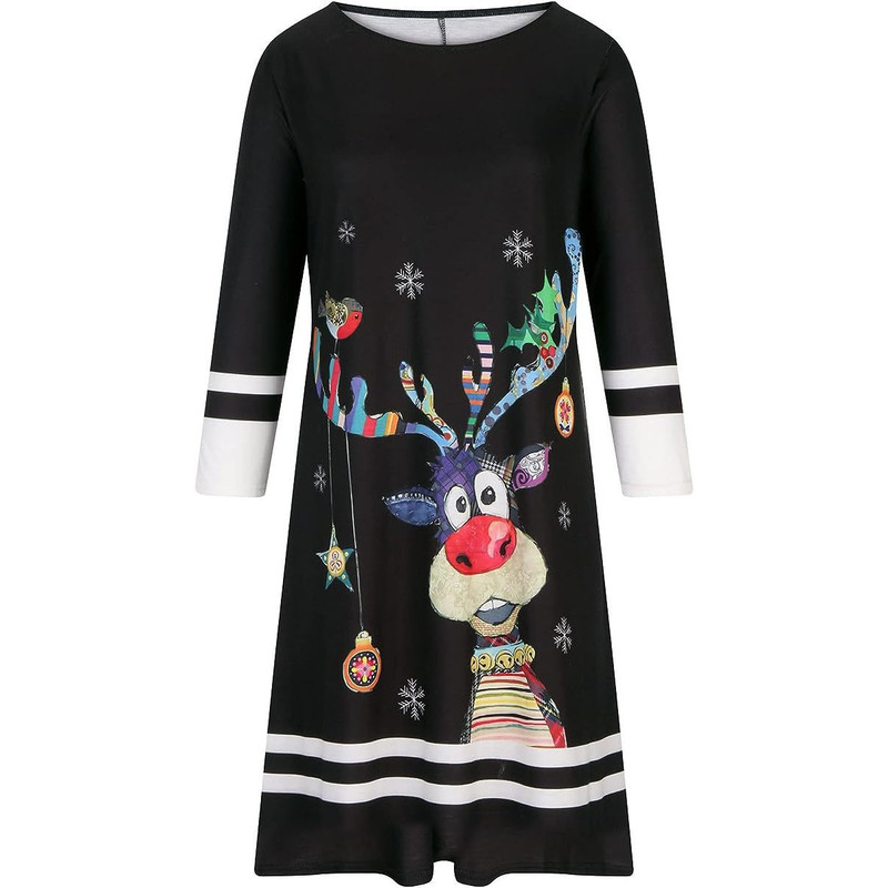 Women Christmas Dress Clothes 2024 New Year Xmas Winter