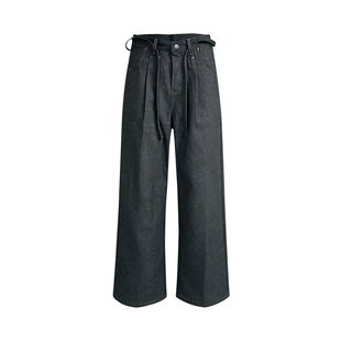 双褶原牛13盎司A字宽松廓形固色牛仔 优雅差异化通勤