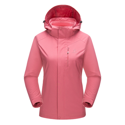 冲锋衣女探拓两件套加绒加厚